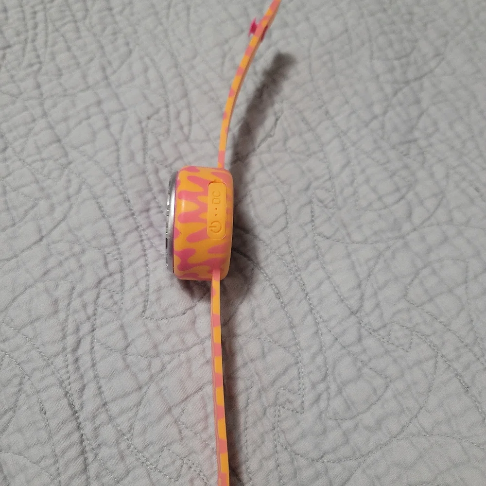 Pink and Orange Wearable Speaker